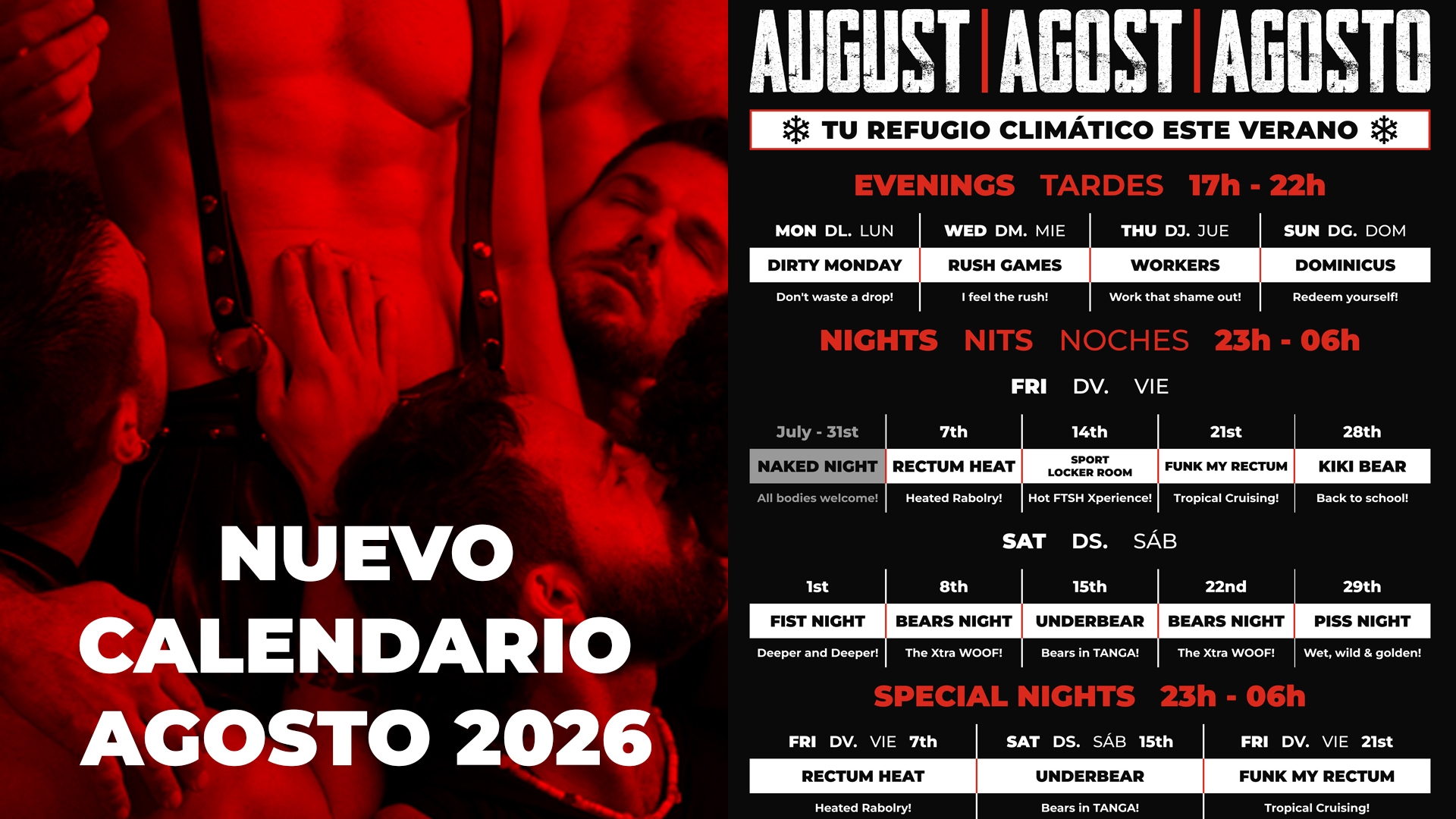 CALENDARIO AGOSTO 2026